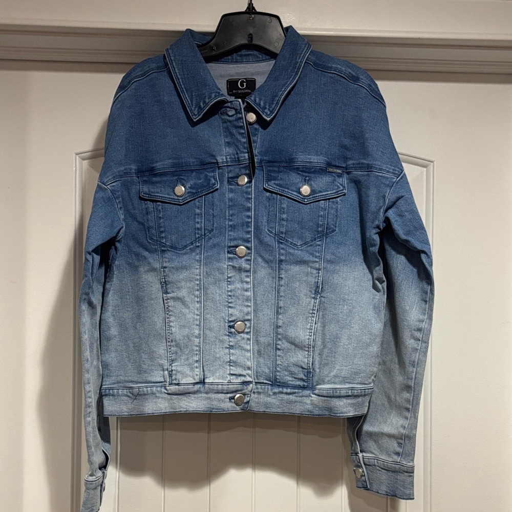 G by Giuliana Blue Ombre Jean Jacket Size 8.